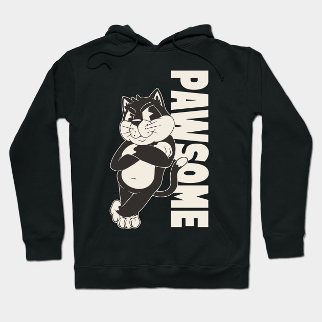 Pawsome cat Hoodie by elaissiiliass